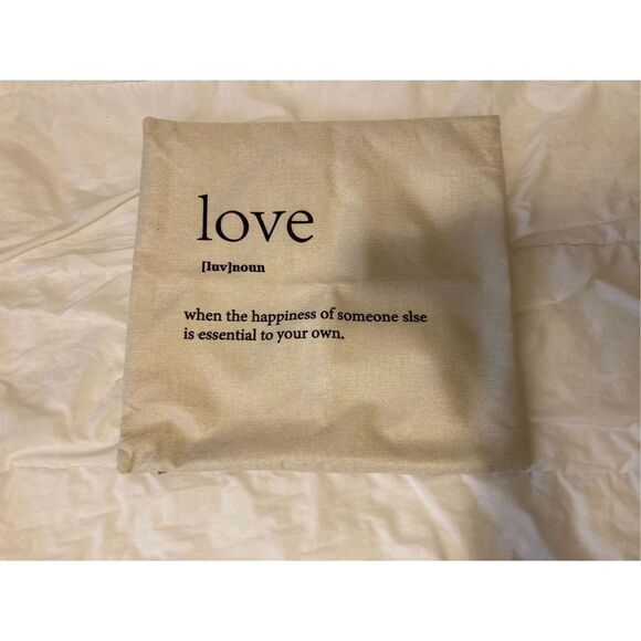 Pillowcase with definition of Love 17 inches by 16 1/2‎ inches (H1) - Picture 1 of 4